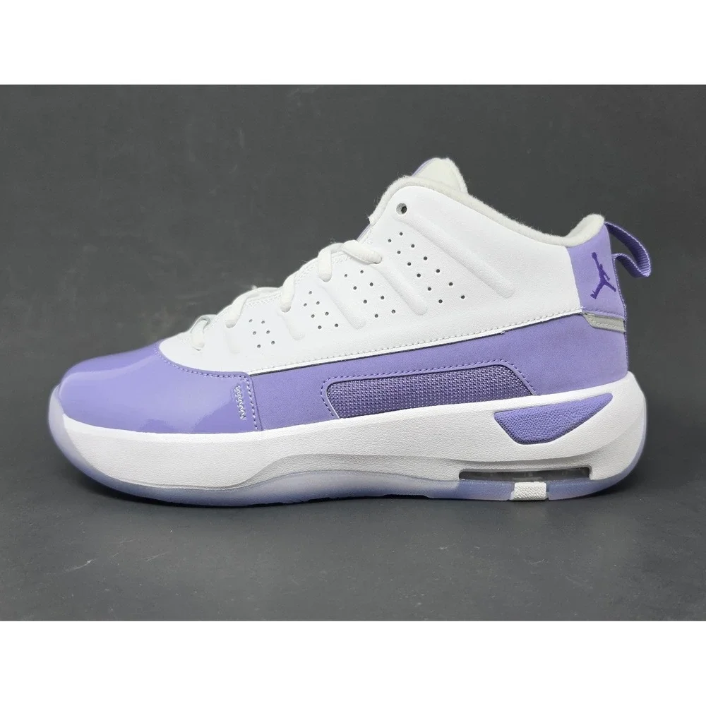 Jordan Max Aura 7 GS White Court Purple Sneakers HQ2089-115 Kid's 7Y